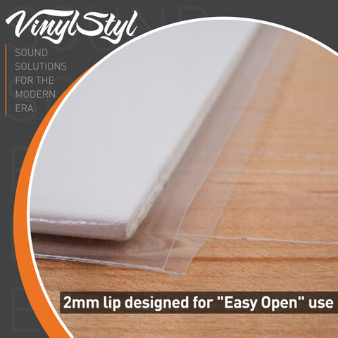 Vinyl Styl® 12 Inch Outer Record Sleeves - Easy Open - 50 Count (Crystal Clear)