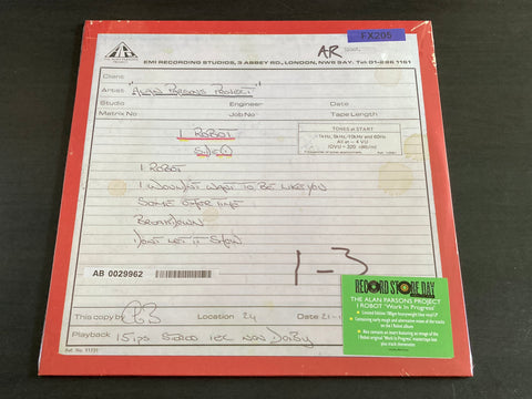 The Alan Parsons Project - I Robot “Work In Progress” LP VINYL