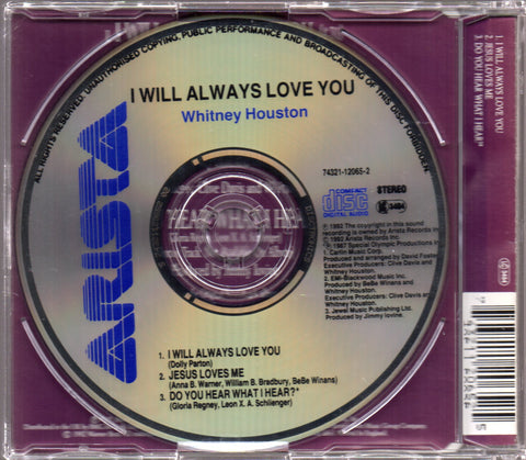 Whitney Houston - I Will Always Love You Single CD