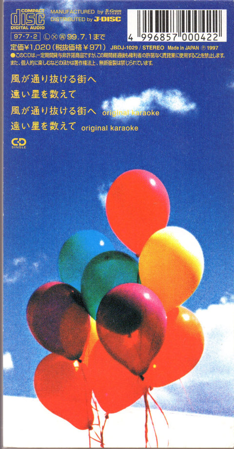 ZARD - 風が通り抜ける街へ 3inch Single CD