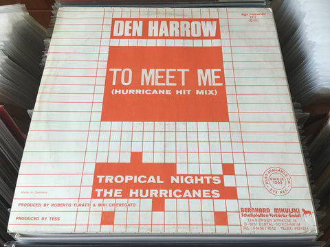 Den Harrow / The Hurricanes ‎– To Meet Me (Hurricane Hit Mix) / Tropical Nights 12" Vinyl