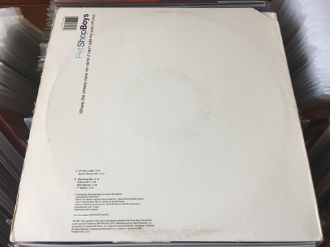 Pet Shop Boys – Where The Streets Have No Name (I Can't Take My Eyes Off You) Vinyl