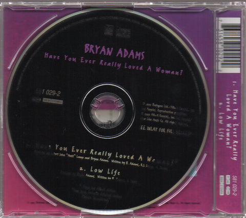 Bryan Adams - Have You Ever Really Loved A Woman? Single CD