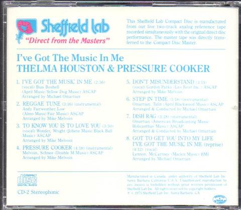 Sheffield Lab - I've Got The Music In Me Thelma Houston & Pressure Cooker CD