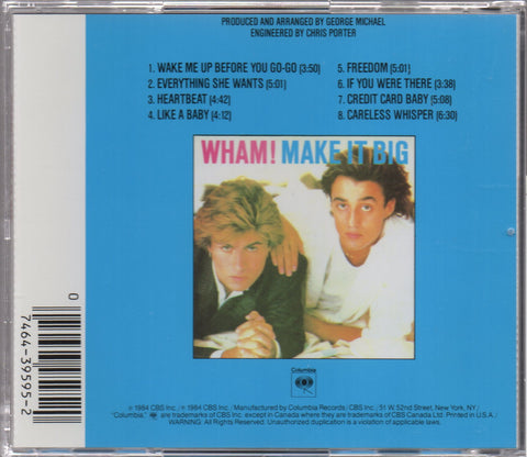 Wham! - Make It Big CD