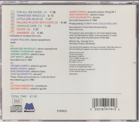Sonny Rollins - Falling In Love With Jazz CD