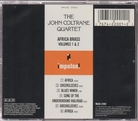 The John Coltrane Quartet - Africa Brass Volumes 1 & 2 CD