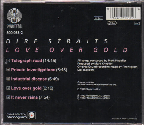 Dire Straits - Love Over Gold CD