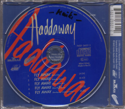 Haddaway - Fly Away Single CD