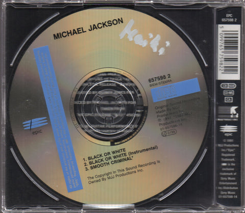 Michael Jackson - Black Or White Single CD