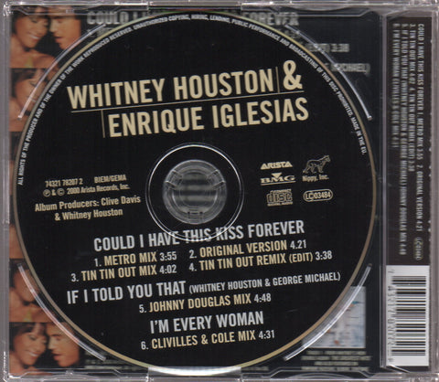 Whitney Houston & Enrique Iglesias - Could I Have This Kiss Forever Single CD