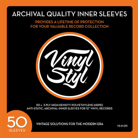Vinyl Styl® 12 Inch Archival Inner Record Sleeves - 50 Count