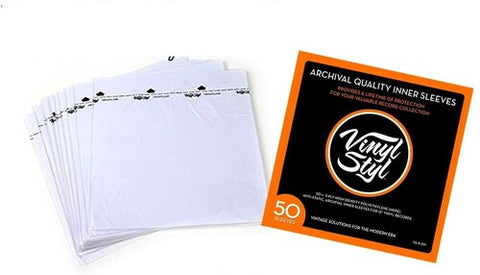 Vinyl Styl® 12 Inch Archival Inner Record Sleeves - 50 Count