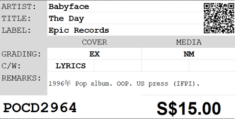 [Pre-owned] Babyface - The Day CD