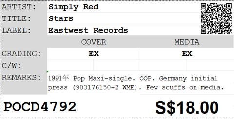 [Pre-owned] Simply Red - Stars Maxi-Single