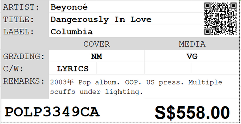 [Pre-owned] Beyoncé - Dangerously In Love 2LP 33⅓rpm