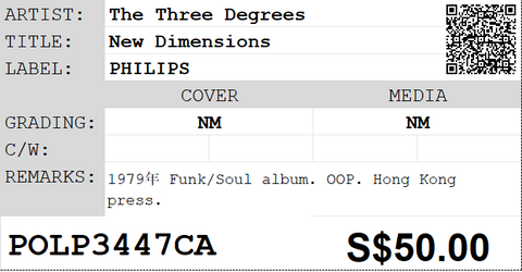 [Pre-owned] The Three Degrees - New Dimensions LP 33⅓rpm