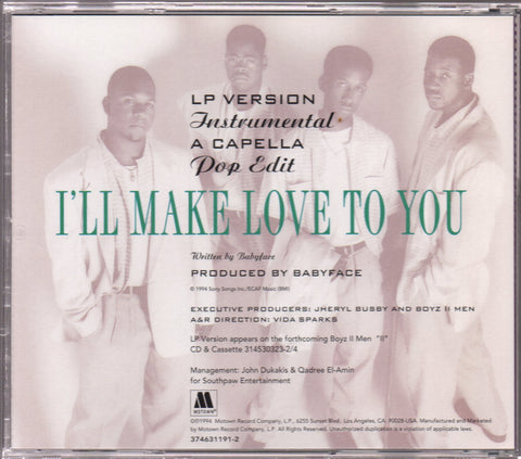 Boyz II Men - I'll Make Love To You Single CD