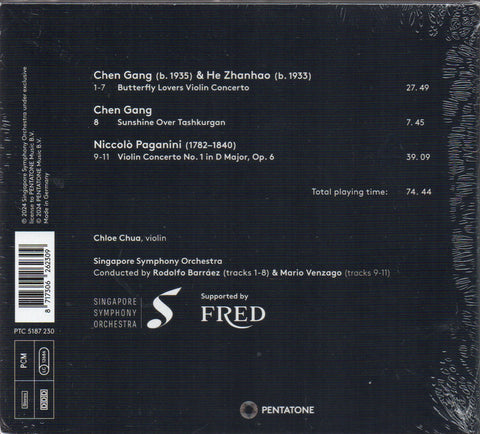 Chloe Chua / 蔡珂宜 , Singapore Symphony Orchestra - Butterfly Lovers & Paganini CD