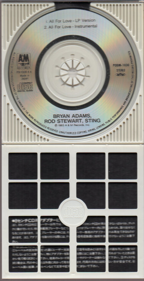 [Pre-owned] Bryan Adams, Rod Stewart & Sting - All For Love 3inch Single CD