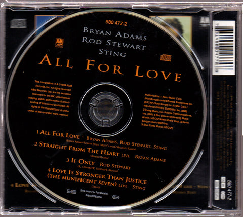 [Pre-owned] Bryan Adams, Rod Stewart & Sting - All For Love Maxi-Single CD