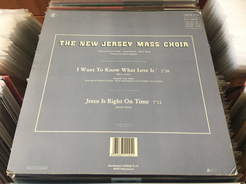 The New Jersey Mass Choir ‎– I Want To Know What Love Is Vinyl