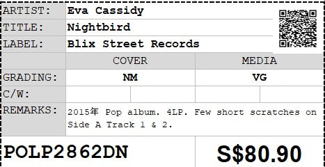 [Pre-owned] Eva Cassidy - Nightbird 4LP 33⅓rpm (Out Of Print)