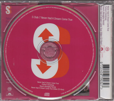 S Club 7 - Never Had A Dream Come True Single CD
