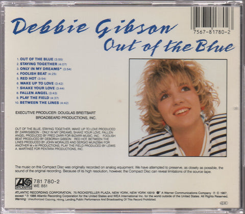 Debbie Gibson - Out Of The Blue CD