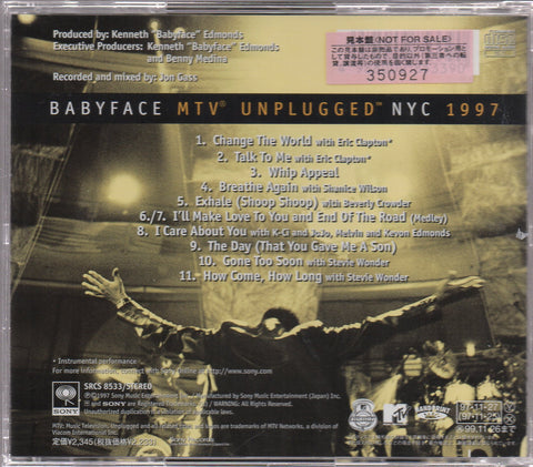 Babyface - MTV Unplugged NYC 1997 CD