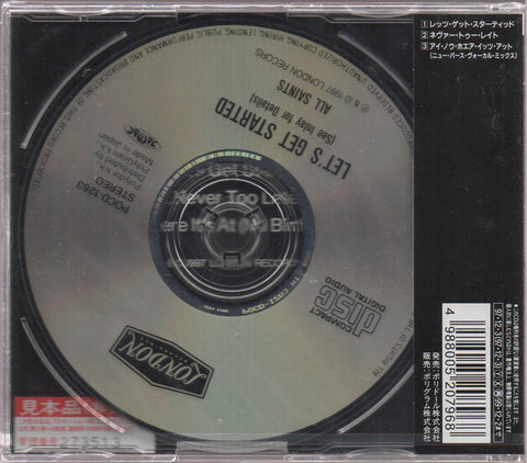 All Saints - Let's Get Started Maxi-Single Sample CD