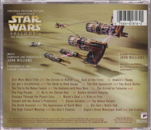 Star Wars Episode I: The Phantom Menace Original Soundtrack CD