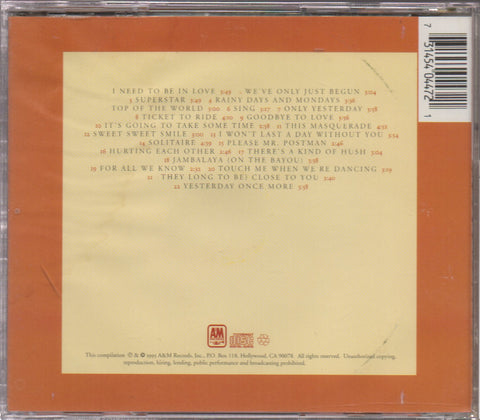 Carpenters - Twenty-Two Hits Of The Carpenters CD