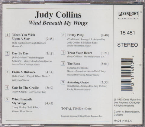 Judy Collins - Wind Beneath My Wings CD