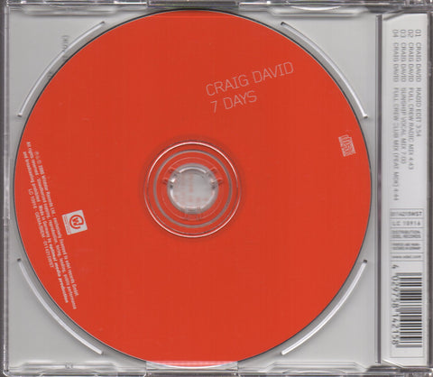 Craig David - 7 Days Single CD