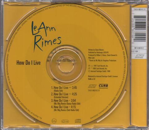 LeAnn Rimes - How Do I Live Single CD