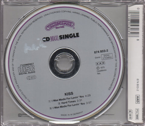 KISS - I Was Made For Lovin' You Single CD
